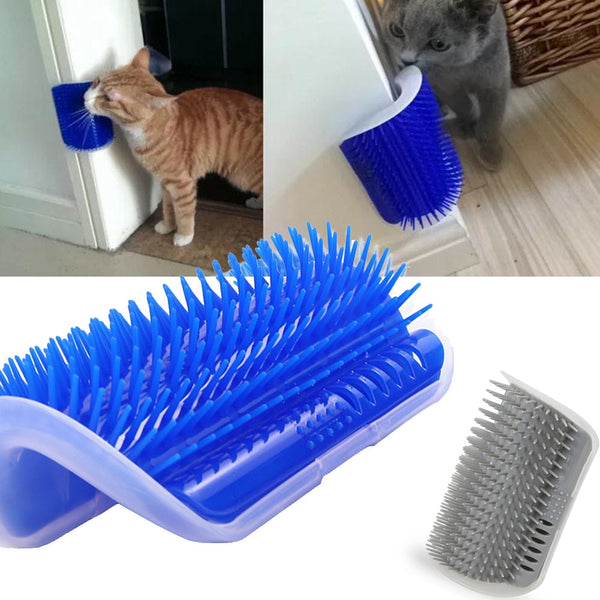 Cat Self Groomer Brush Pet Grooming Supplies Hair Removal Comb for Cat Dog Hair Shedding Trimming Cat Massage Device with catnip - Stardust Hut