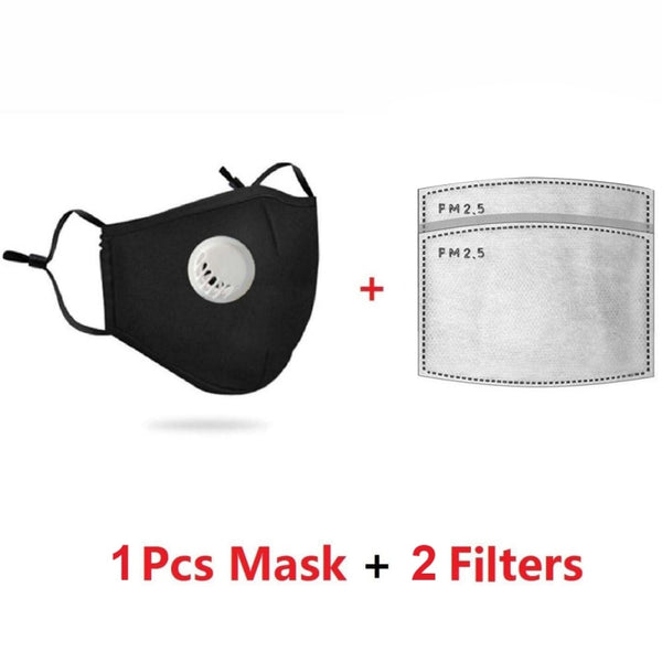 Safety Dust Mask+2 Filters Easy Breathe Reusable Washable Face Mask Anti Pollution Outdoor Sports Gardening Travel PM2.5 Mask - Stardust Hut