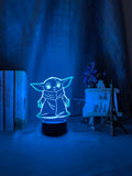 Star Wars Kids Night Light Baby Yoda Meme Figure Nightlight for Home Decoration Room Desk 3d Lamp Baby Night Light Mini Yoda - Stardust Hut