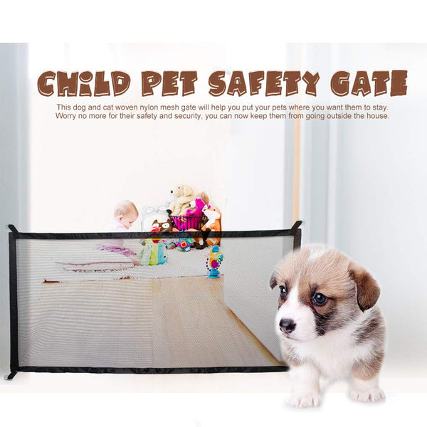 Magic Dog Gate Ingenious Mesh Dog Fence For Indoor and Outdoor Safe Pet Dog gate Safety Enclosure Pet supplies Dropshipping - Stardust Hut