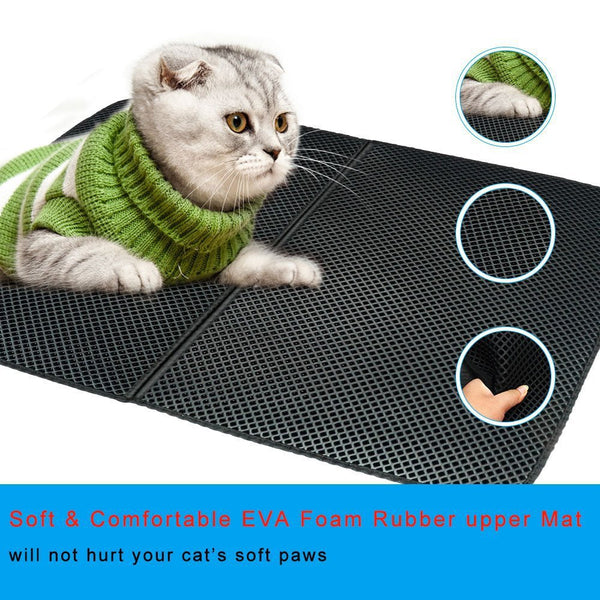 Waterproof Pet Cat Litter Mat EVA Double Layer Litter Cat Pads Trapping Pet Litter Box Mat Pet Products Bed For Cats House Clean - Stardust Hut