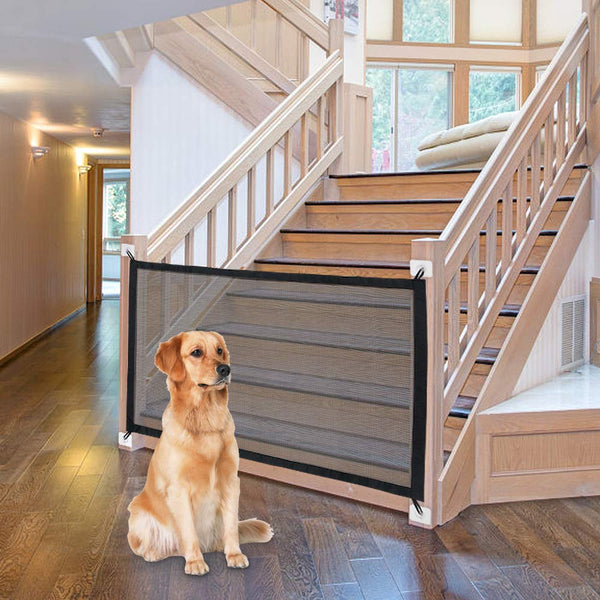 Magic Dog Gate Ingenious Mesh Dog Fence For Indoor and Outdoor Safe Pet Dog gate Safety Enclosure Pet supplies Dropshipping - Stardust Hut