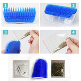 Cat Self Groomer Brush Pet Grooming Supplies Hair Removal Comb for Cat Dog Hair Shedding Trimming Cat Massage Device with catnip - Stardust Hut