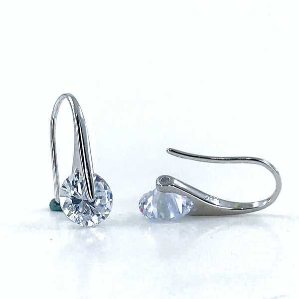 Italian Zircon Engagement Silver Earrings - Stardust Hut