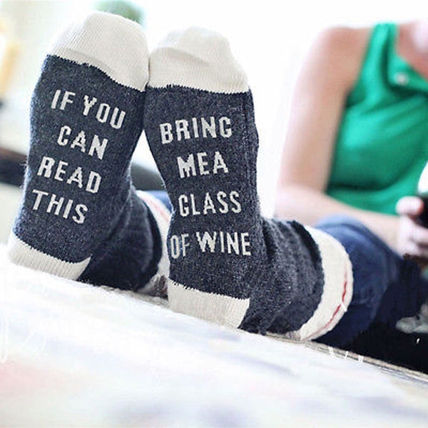 "Bring Me Wine" Novelty Socks - Stardust Hut